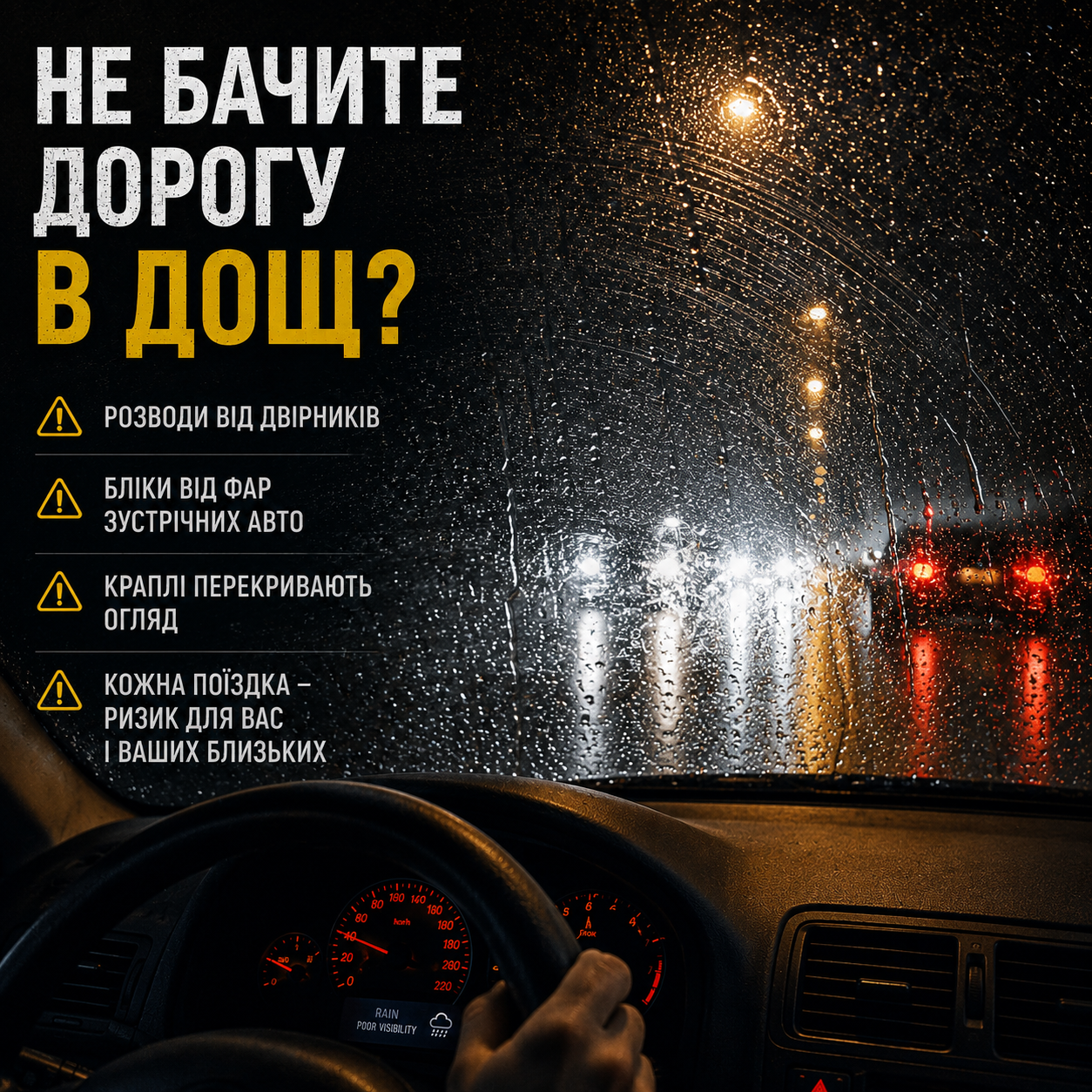 Очищувач скла та Ефект Антидощ